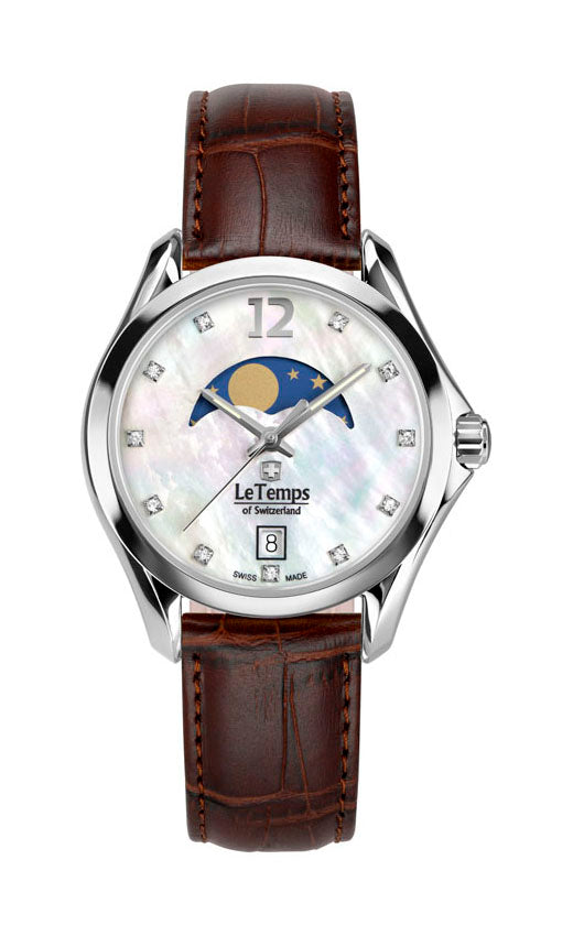 LeTemps SPORT ELEGANCE LADY 33 SAPHIR QUARZ WATCH 100M