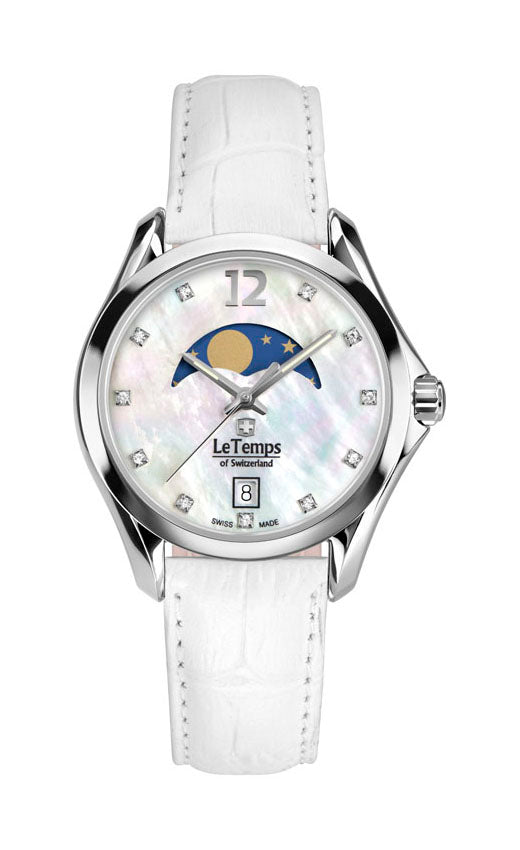 LeTemps SPORT ELEGANCE LADY 33 SAPHIR QUARZ WATCH 100M