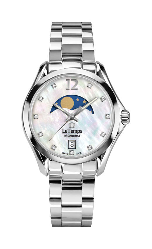 LeTemps SPORT ELEGANCE LADY 33 SAPHIR QUARZ WATCH 100M