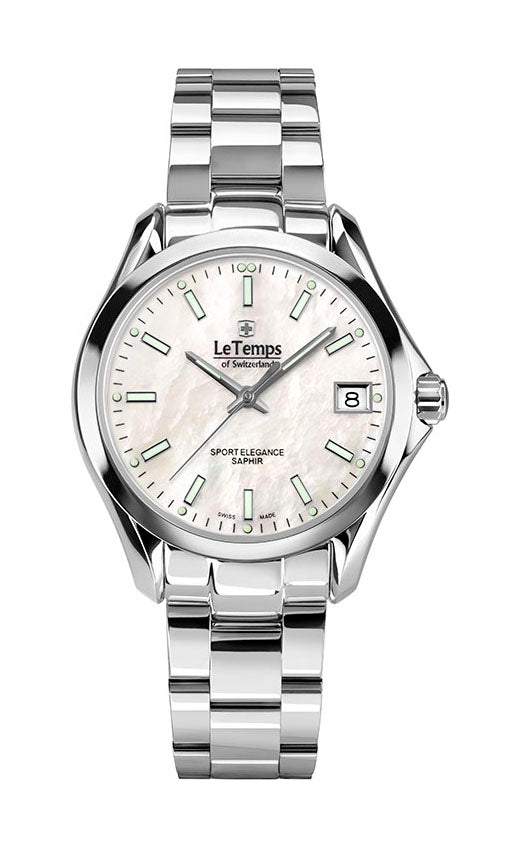 LeTemps SPORT ELEGANCE LADY 33 SAPHIR QUARZ WATCH 100M