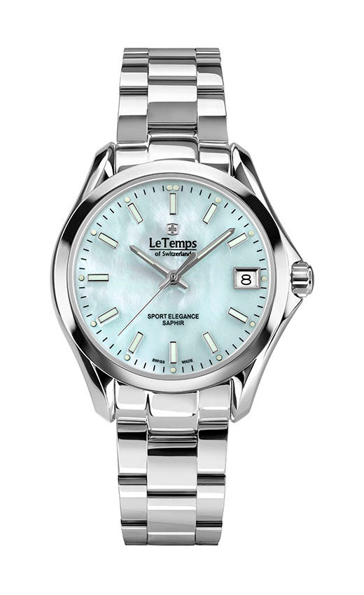 LeTemps SPORT ELEGANCE LADY 33 SAPHIR QUARZ WATCH 100M