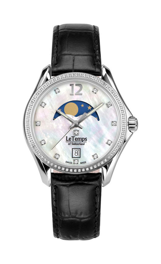 LeTemps SPORT ELEGANCE LADY 33 SAPHIR QUARZ WATCH 100M