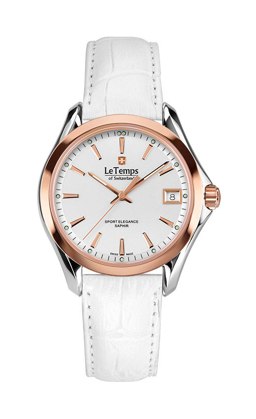 LeTemps SPORT ELEGANCE LADY 33 SAPHIR QUARZ WATCH 100M