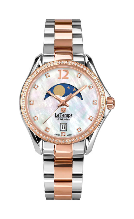 LeTemps SPORT ELEGANCE LADY 33 SAPHIR QUARZ WATCH 100M
