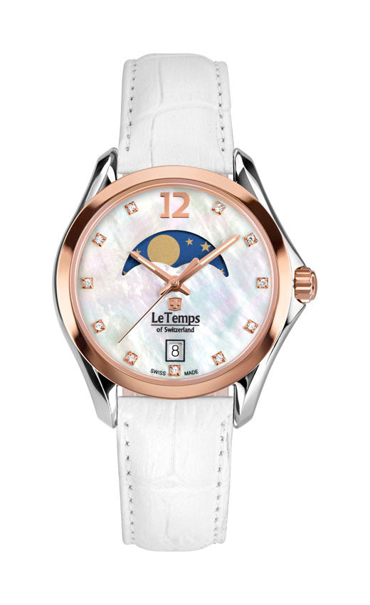 LeTemps SPORT ELEGANCE LADY 33 SAPHIR QUARZ WATCH 100M