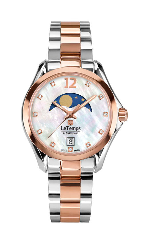 LeTemps SPORT ELEGANCE LADY 33 SAPHIR QUARZ WATCH 100M