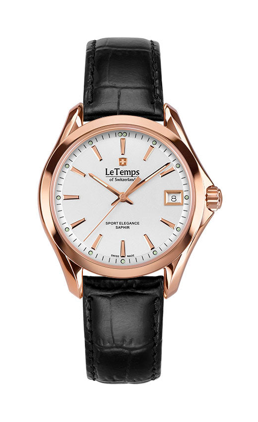 LeTemps SPORT ELEGANCE LADY 33 SAPHIR QUARZ WATCH 100M