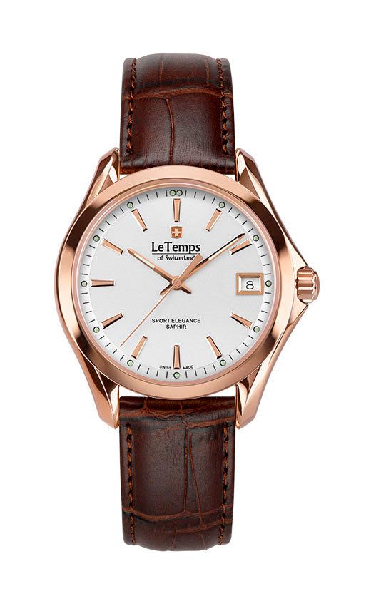 LeTemps SPORT ELEGANCE LADY 33 SAPHIR QUARZ WATCH 100M