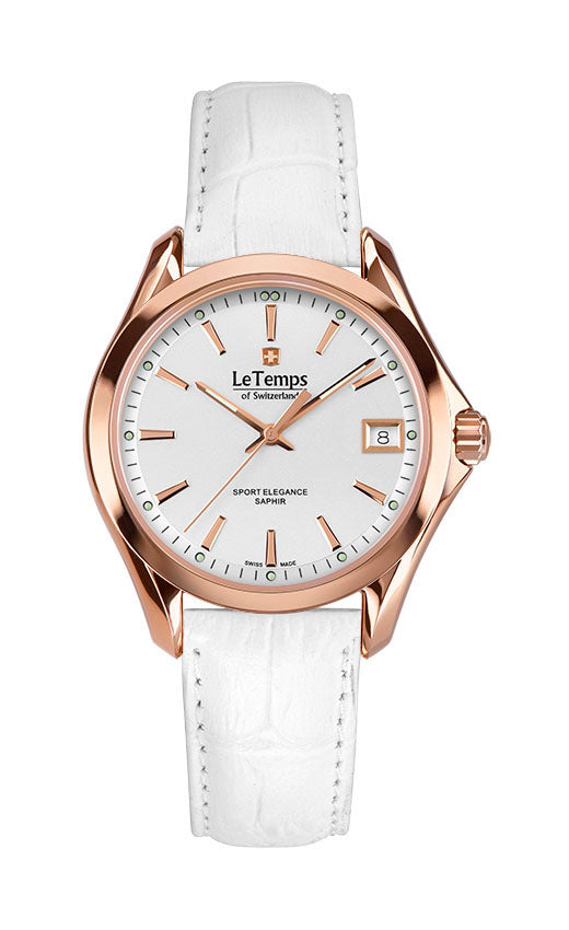 LeTemps SPORT ELEGANCE LADY 33 SAPHIR QUARZ WATCH 100M