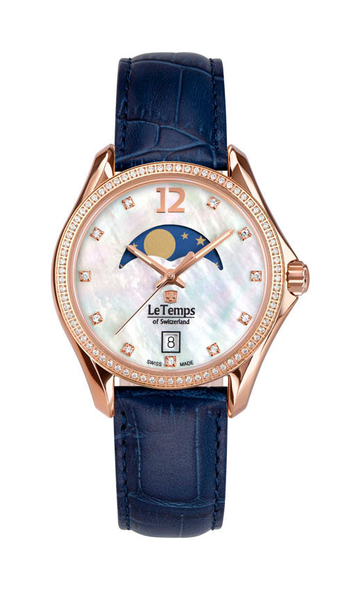 LeTemps SPORT ELEGANCE LADY 33 SAPHIR QUARZ WATCH 100M