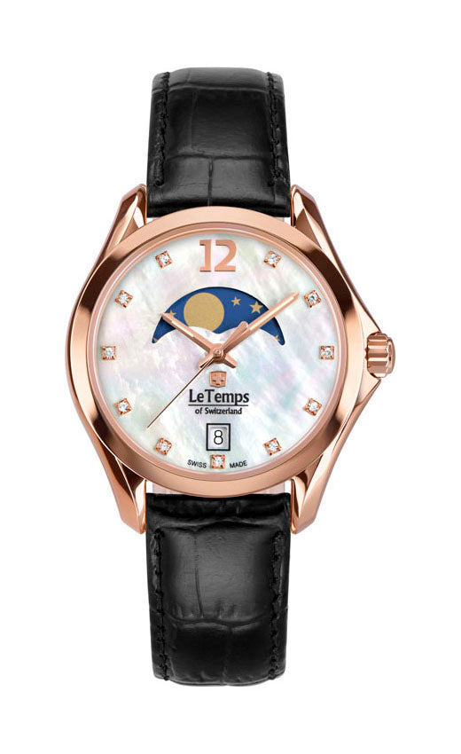 LeTemps SPORT ELEGANCE LADY 33 SAPHIR QUARZ WATCH 100M