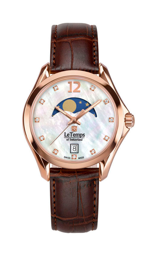 LeTemps SPORT ELEGANCE LADY 33 SAPHIR QUARZ WATCH 100M