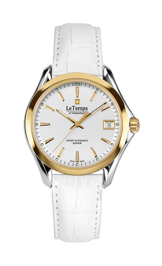 LeTemps SPORT ELEGANCE LADY 33 SAPHIR QUARZ WATCH 100M