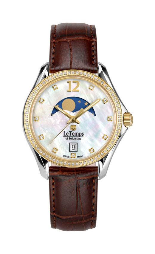 LeTemps SPORT ELEGANCE LADY 33 SAPHIR QUARZ WATCH 100M
