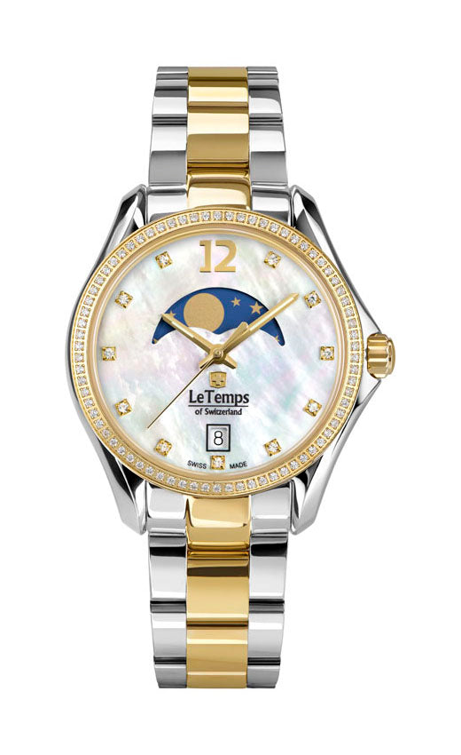 LeTemps SPORT ELEGANCE LADY 33 SAPHIR QUARZ WATCH 100M