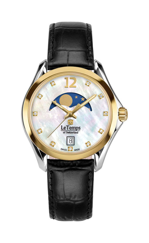 LeTemps SPORT ELEGANCE LADY 33 SAPHIR QUARZ WATCH 100M