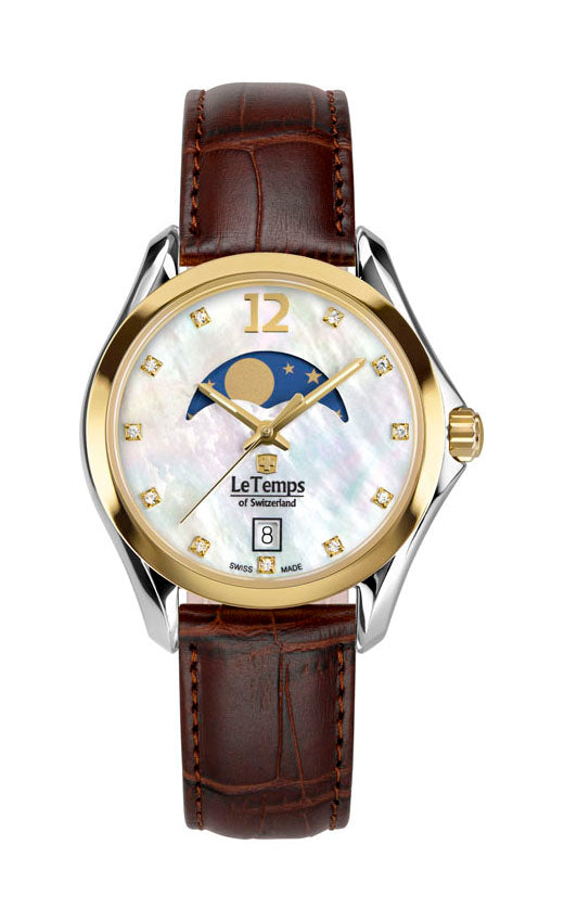 LeTemps SPORT ELEGANCE LADY 33 SAPHIR QUARZ WATCH 100M