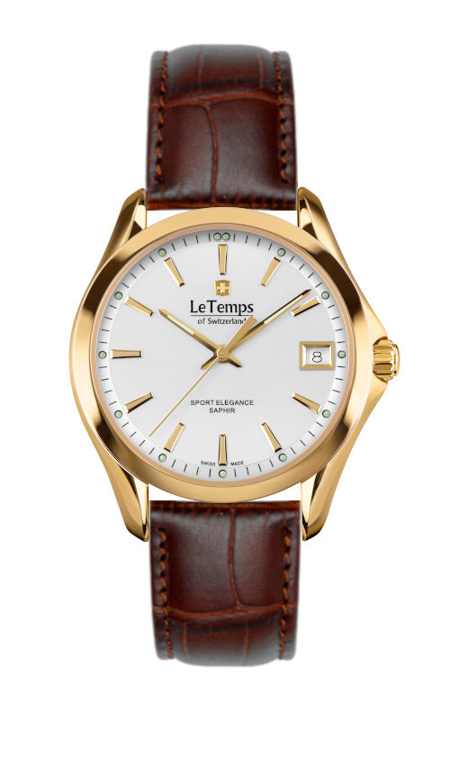 LeTemps SPORT ELEGANCE LADY 33 SAPHIR QUARZ WATCH 100M