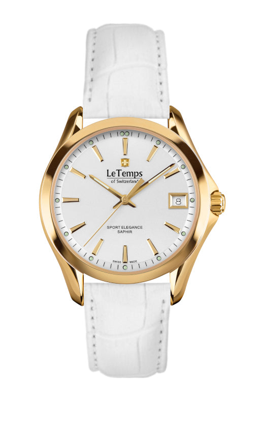 LeTemps SPORT ELEGANCE LADY 33 SAPHIR QUARZ WATCH 100M