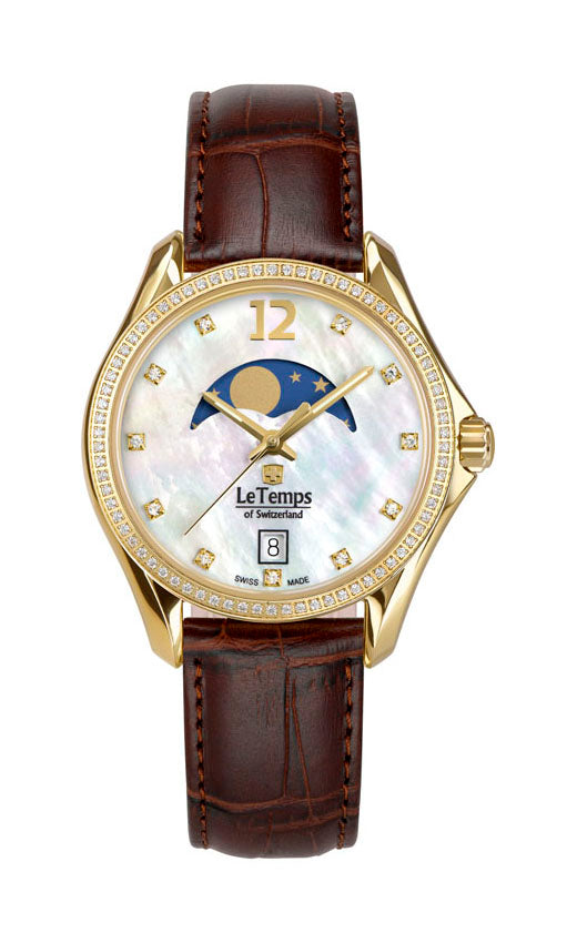 LeTemps SPORT ELEGANCE LADY 33 SAPHIR QUARZ WATCH 100M