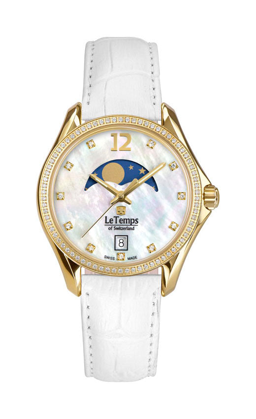 LeTemps SPORT ELEGANCE LADY 33 SAPHIR QUARZ WATCH 100M