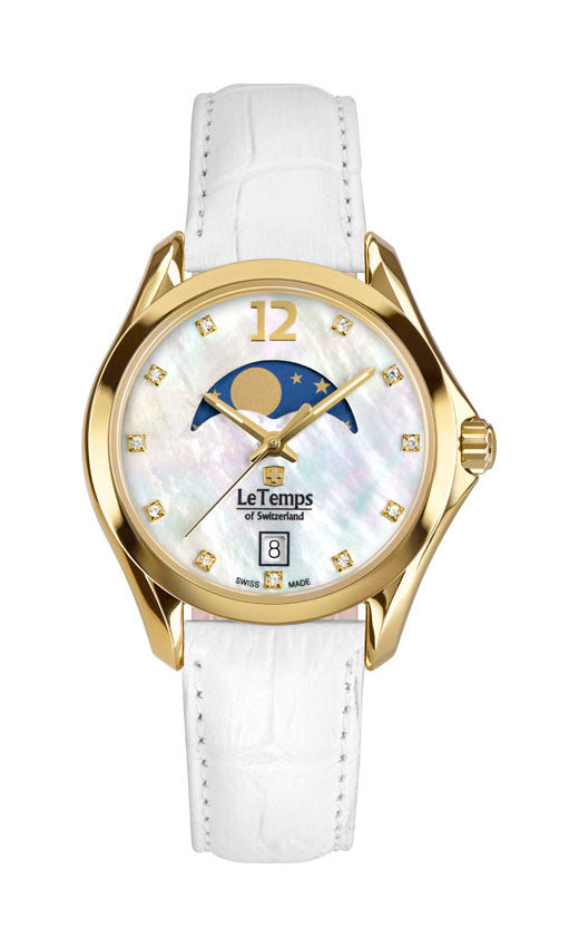 LeTemps SPORT ELEGANCE LADY 33 SAPHIR QUARZ WATCH 100M