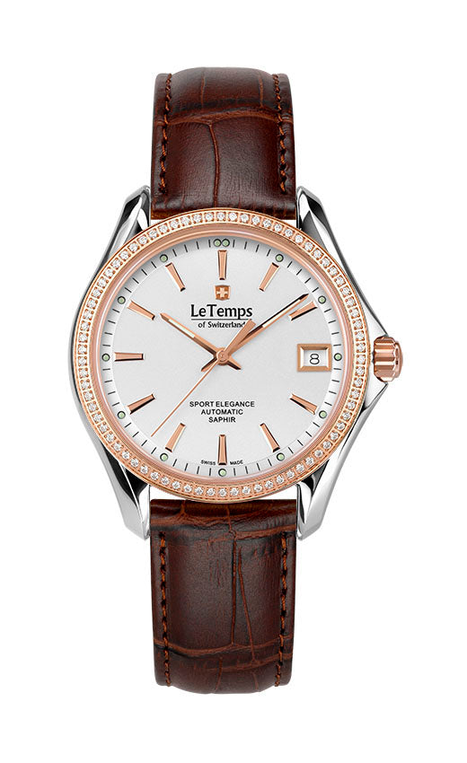 LeTemps SPORT ELEGANCE LADY 33 AUTOMATIC SAPHIR WATCH 100M