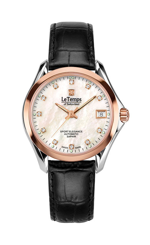 LeTemps SPORT ELEGANCE LADY 33 AUTOMATIC SAPHIR WATCH 100M