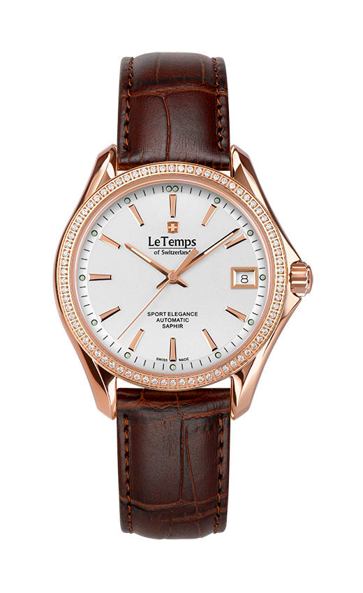 LeTemps SPORT ELEGANCE LADY 33 AUTOMATIC SAPHIR WATCH 100M