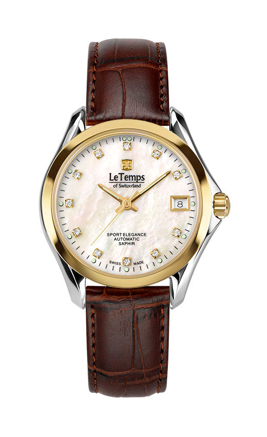 LeTemps SPORT ELEGANCE LADY 33 AUTOMATIC SAPHIR WATCH 100M