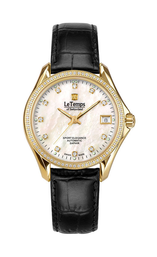 LeTemps SPORT ELEGANCE LADY 33 AUTOMATIC SAPHIR WATCH 100M