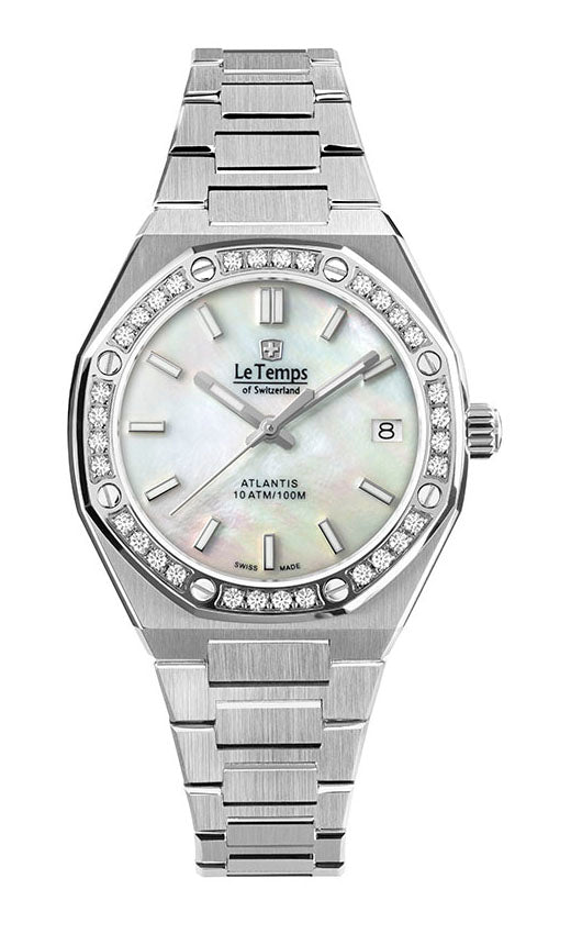 LeTemps ATLANTIS LADY SAPHIR QUARZ WATCH 100M