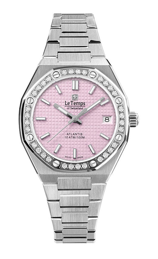 LeTemps ATLANTIS LADY SAPHIR QUARZ WATCH 100M