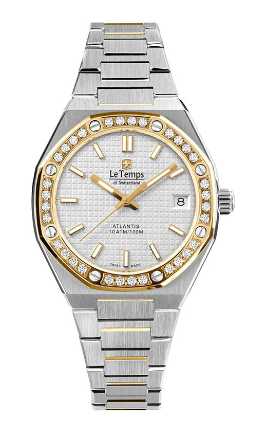 LeTemps ATLANTIS LADY SAPHIR QUARZ WATCH 100M