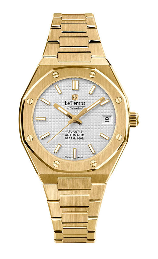 LeTemps ATLANTIS LADY AUTOMATIC SAPHIR QUARZ WATCH 100M