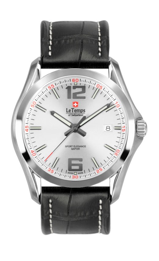 LeTemps SPORT ELEGANCE GENT SAPHIR QUARZ WATCH 100M