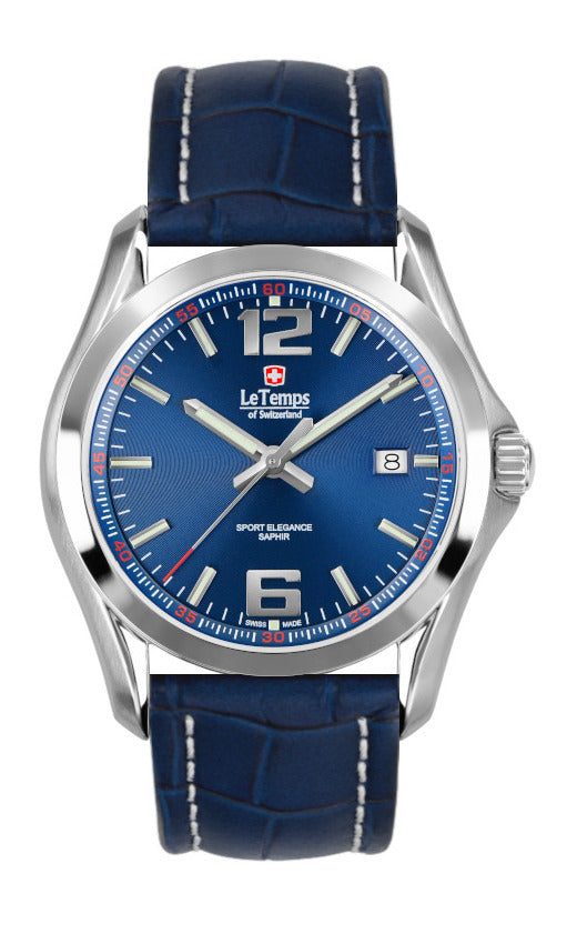 LeTemps SPORT ELEGANCE GENT SAPHIR QUARZ WATCH 100M
