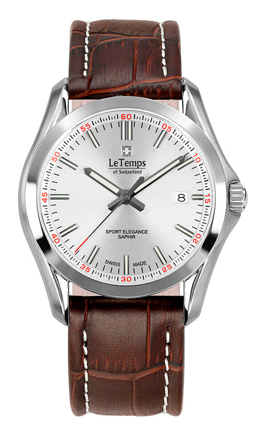 LeTemps SPORT ELEGANCE GENT SAPHIR QUARZ WATCH 100M