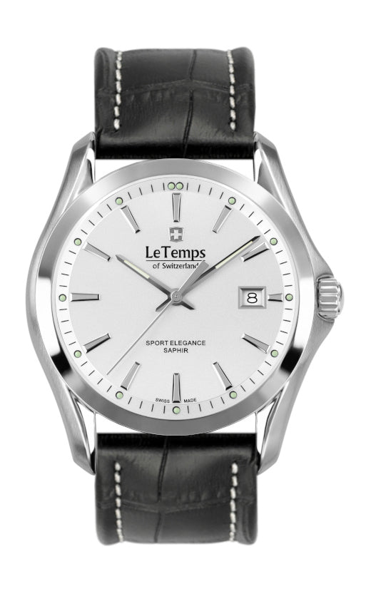 LeTemps SPORT ELEGANCE GENT SAPHIR QUARZ WATCH 100M