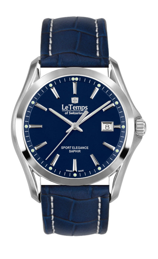 LeTemps SPORT ELEGANCE GENT SAPHIR QUARZ WATCH 100M