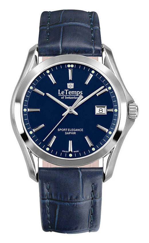 LeTemps SPORT ELEGANCE GENT SAPHIR QUARZ WATCH 100M