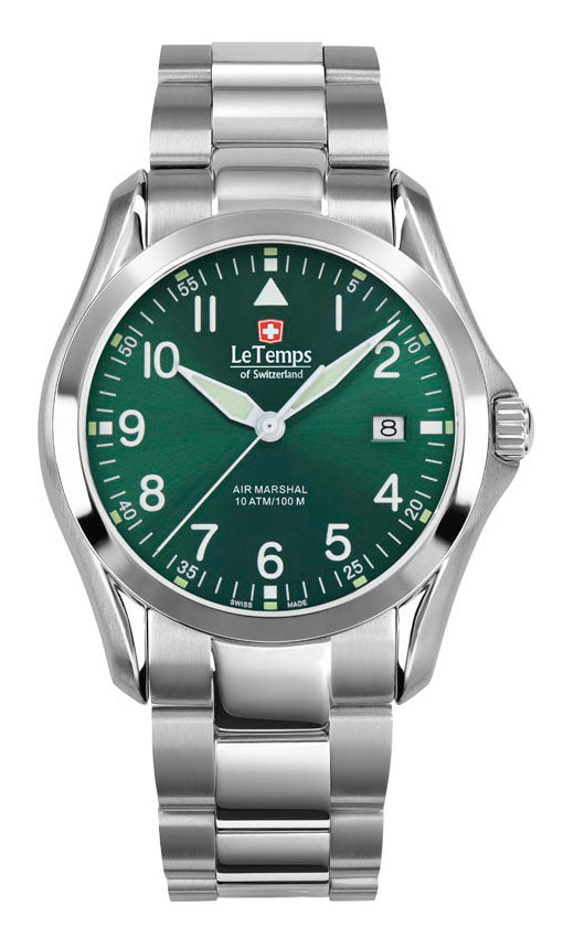 LeTemps AIR MARSHAL 40 SAPHIR QUARZ WATCH 100M
