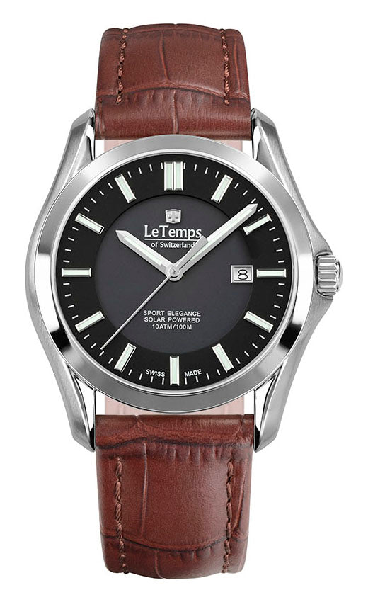 LeTemps SPORT ELEGANCE GENT SAPHIR SOLAR WATCH 100M