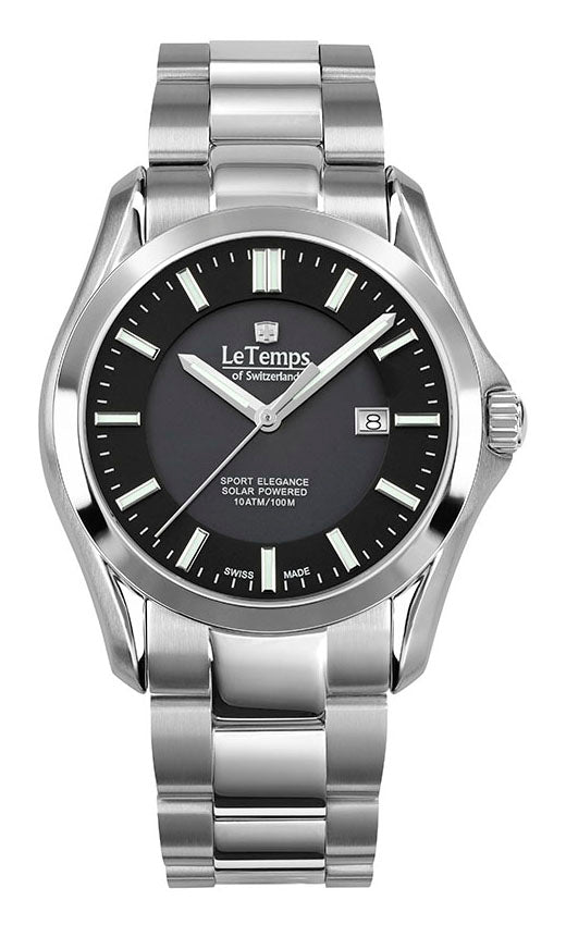 LeTemps SPORT ELEGANCE GENT SAPHIR SOLAR WATCH 100M