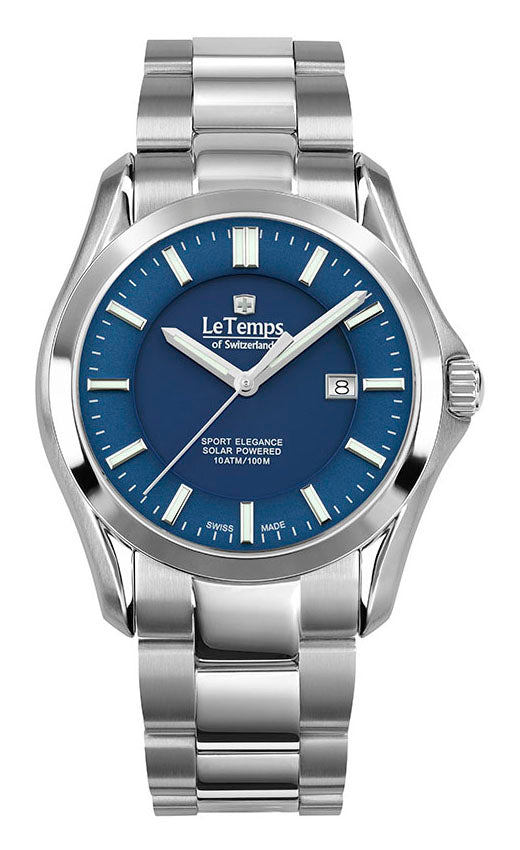 LeTemps SPORT ELEGANCE GENT SAPHIR SOLAR WATCH 100M
