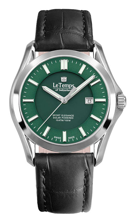 LeTemps SPORT ELEGANCE GENT SAPHIR SOLAR WATCH 100M
