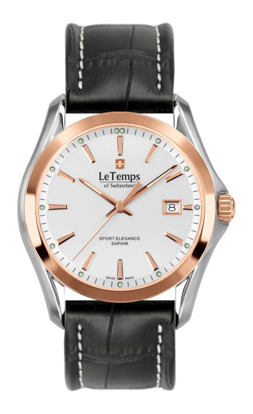 LeTemps SPORT ELEGANCE GENT SAPHIR QUARZ WATCH 100M