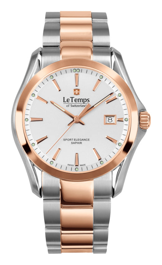 LeTemps SPORT ELEGANCE GENT SAPHIR QUARZ WATCH 100M