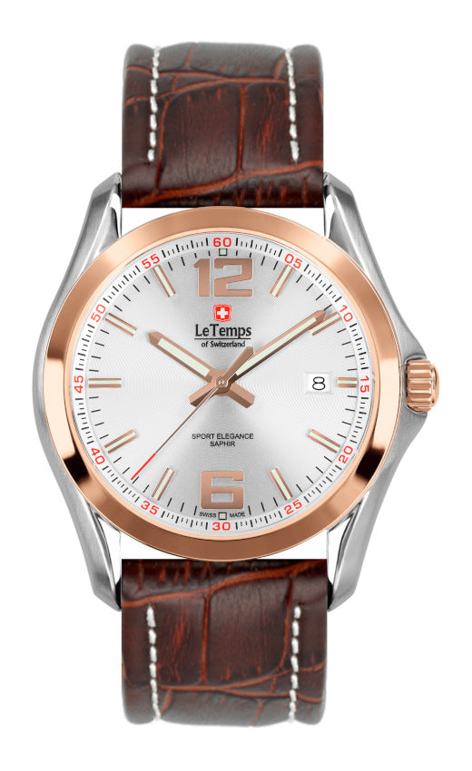 LeTemps SPORT ELEGANCE GENT SAPHIR QUARZ WATCH 100M