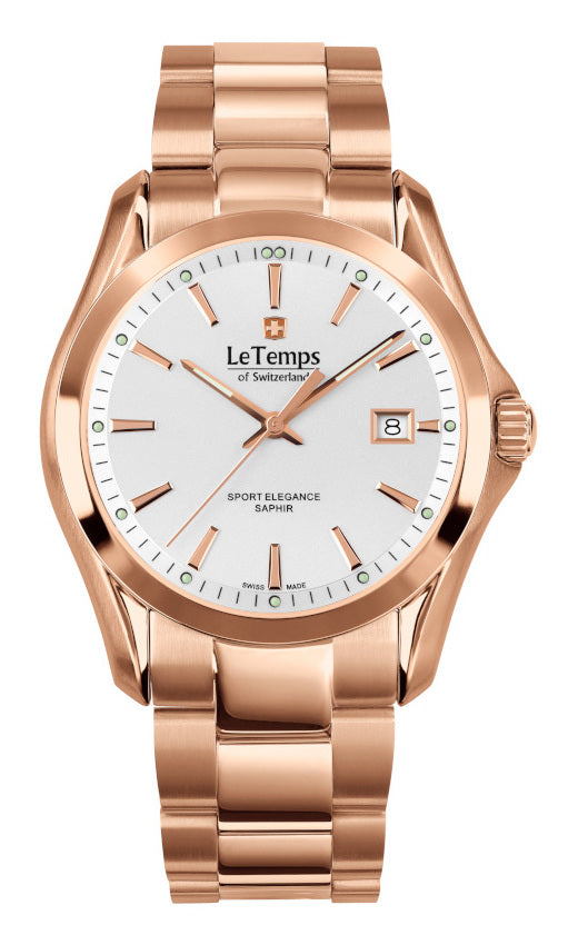 LeTemps SPORT ELEGANCE GENT SAPHIR QUARZ WATCH 100M